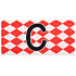 Diamond captain armband red-white