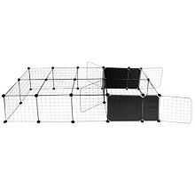 Block pet fence cage black